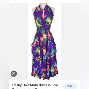 Trashy Diva Bold Bouquet Moto Dress